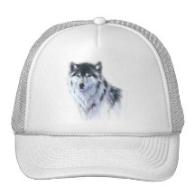 The great fierce wolf in all glory trucker hat