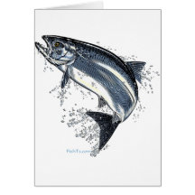 The Great Salmon Going Upstream Greeting Card
