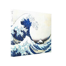 "The Great Wave" Japanese Painting by Hokusai Canvas Prints