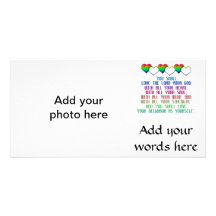 The Greatest Commandment Personalized Photo Card
