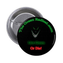 The Green Radical.com Pinback Buttons