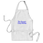 The Grooms Crazy Bitches (Blue) Aprons