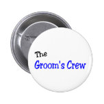The Grooms Crew (Blue and Black) Button
