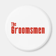 The Groomsmen (Mafia Red) Fridge Magnets