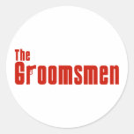 The Groomsmen (Mafia Red) Round Sticker