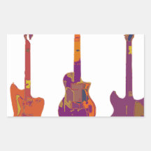THE GUITAR PLAYS RECTANGLE STICKER
