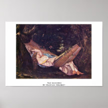 The Hammock By Gustave Courbet Posters