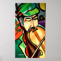 The Hebrew Fiddler by Georgie Hanson Print