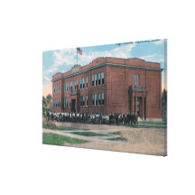 The High School with Faculty and Students Canvas Prints