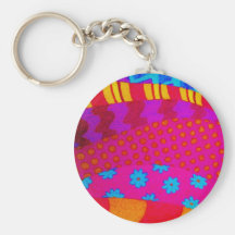 THE HIPSTER - Cool Colourful Vibrant Abstract Art Key Chain