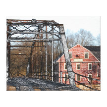 The Historic War Eagle Mill Stretched Canvas Print
