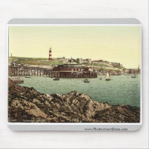 The Hoe, from the Rusty Anchor, Plymouth, England Mousepad