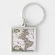 The Homanns Heirs Map of The Americas Keychains