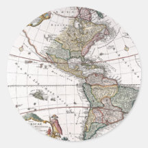 The Homanns Heirs Map of The Americas Sticker