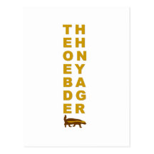 the honey badger post cards