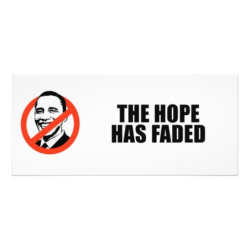 The Hope has faded Customized Rack Card