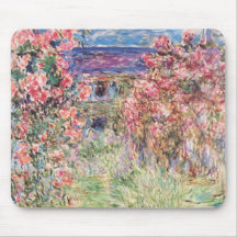 The House among the Roses, Claude Monet Mousepads