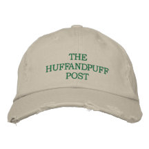 THE HUFFANDPUFF POST EMBROIDERED BASEBALL CAP