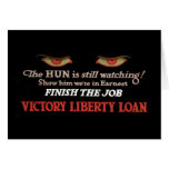 The Hun Is Watching Victory Liberty Loan Greeting Card