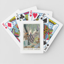 The idle beauty (pochoir print) playing cards