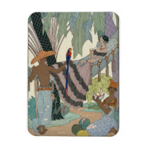 The idle beauty (pochoir print) magnets