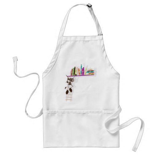 The Intellectual Donkey seaching a book Aprons