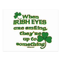The Irish Eyes Joke on fun Irish Post Cards