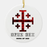 The Jerusalem Cross - Opus Dei - Work Of God Christmas Ornaments