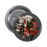 The Joker - 4 Aces Bleeding Heart Devil Pinback Buttons