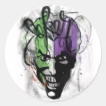 The Joker Neon Airbrush Portrait Sticker