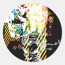 The Joker Neon Montage Sticker