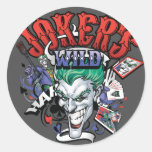 The Joker's Wild Round Sticker