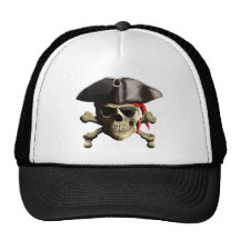 The Jolly Roger Pirate Skull Mesh Hat