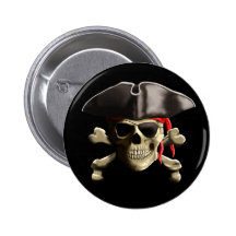 The Jolly Roger Pirate Skull Pin