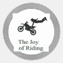The Joy of Riding - sticker round