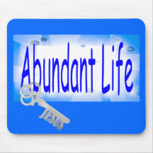 The Key to Abundant Life v2 (John 10:10) Mouse Mat