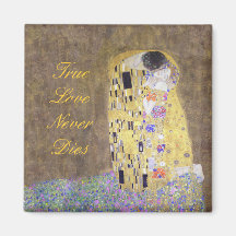 The Kiss Custom Text Gustav Klimt Wedding Magnet