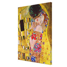 The Kiss (detail) by Gustav Klimt Canvas Prints