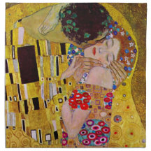 The Kiss (detail) by Gustav Klimt Cloth Napkins