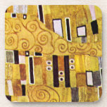 The Kiss (detail) by Gustav Klimt cork coasters