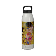 The Kiss (detail) by Gustav Klimt Drinking Bottle