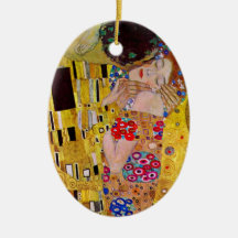 The Kiss (detail) by Gustav Klimt Christmas Ornament