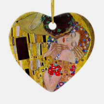 The Kiss (detail) by Gustav Klimt Christmas Tree Ornaments