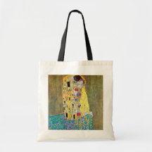 The Kiss (original Der Kuss) by Gustav Klimt Canvas Bag