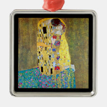 The Kiss (original Der Kuss) by Gustav Klimt Christmas Ornament