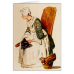 The Kitchen Maid: After Chardin: Watercolor Copy Card