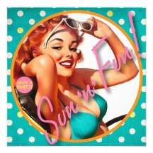 The Kitsch Bitsch : Sun 'n' Fun Personalised Invitation