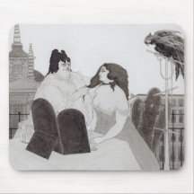 The Lady at the Dressing Table (ink and wash) Mouse Mats