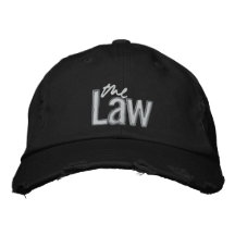 The Law - Embroidered Cap - Black Embroidered Hat