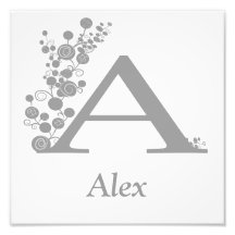 The Letter A - Boy's Wall Art - Template Photo